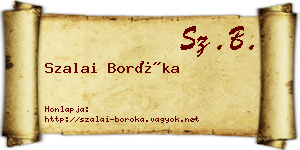 Szalai Boróka névjegykártya