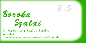 boroka szalai business card