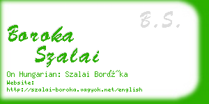 boroka szalai business card